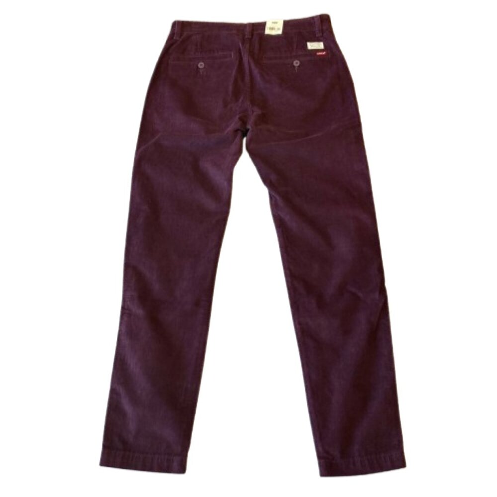 Levi's XX Chino Standard Taper Fit Corduroy Pants Mens 30x32 Burgundy NWT - Picture 8 of 10